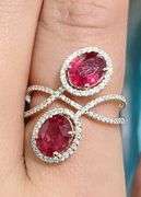 GORGEOUS 14KT SOLID YELLOW GOLD, RUBY, & DIAMOND RING