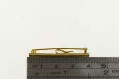 14K Yellow Gold Textured Design Squared Vintage Bar Pin/Brooch