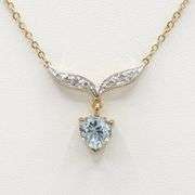 18 Kt Gold Plated Natural Topaz Genuine Diamond 2-Piece Set