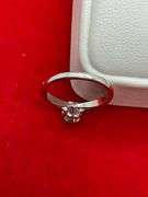 certified 14k white gold diamond solitaire ring