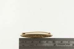 10K Yellow Gold Victorian Floral Scroll Engrave Bar Pin/Brooch