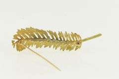 14K Yellow Gold Retro Vintage Feather Leaf Fern Palm Pin/Brooch