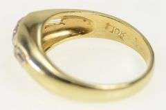 10K Yellow Gold Vintage White Sapphire Baguette Classic Ring