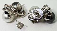 Dramatic Black and White South Sea Pearl 14K Earrings