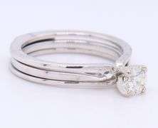 Sparkling White Gold 0.40ct Round Brilliant Cut Diamond Solitaire Wrap Ring