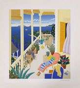 Rare McKnight Hand Signed 'HC' Edition Serigraph, Gustavia