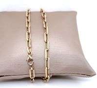 14K YELLOW GOLD PAPERCLIP LINK CHAIN