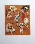 Extremely rare and collectable hand signed Norman Rockwell
