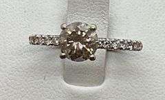 CERTIFIED BRAND NEW 14K WHITE GOLD AND DIAMOND ENGAGEMENT RING