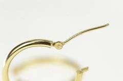 14K Yellow Gold 21mm Classic Simple Hollow Hoop Earrings