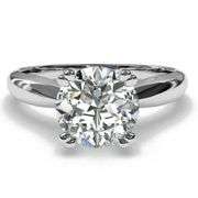 Sparkling 2.35 Ct White Fire Moissanite Ring