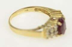 14K Yellow Gold 1.70 Ctw LeVian Ruby Diamond Engagement Ring