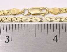 Vermeil Snake Chain Necklace In Sterling Silver