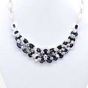 Sparkling 181 Cttw Majestic Lab Tanzanite Necklace
