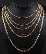 14K SOLID GOLD 2mm -26" - ROPE CHAIN / TWISTED CHAIN