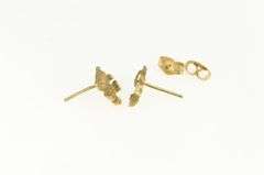 14K Yellow Gold Teddy Bear Child's Toy Stuffed Animal Stud Earrings