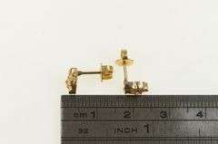 14K Yellow Gold Comedy Drama Masks Theatre Acting Stud Earrings