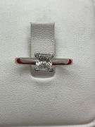 CERTIFIED 14KT SOLID WHITE GOLD & PRINCESS CUT DIAMOND SOLITAIRE RING