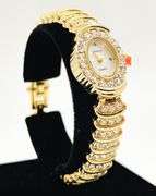 Ladies Geneva & Gemstone Watch, 18kt Yellow Gold Plated