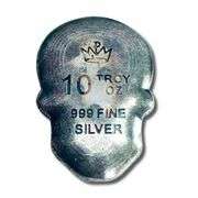 10 oz .999 Fine Silver Sugar Skull