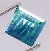 BEAUTIFUL BLUE/GREEN/TEAL PARTI SAPPHIRE EMERALD CUT LOOSE GEMSTONE