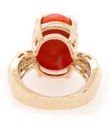Le Vian Oval Coral and Diamond Accent Ring in 14K