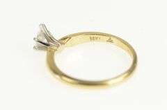 14K Yellow Gold 0.27 Ct Pear Diamond Solitaire Engagement Ring
