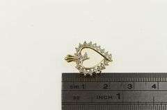 10K Yellow Gold Diamond Simple Classic Heart Love Symbol Pendant