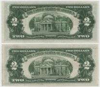 Crisp 1928-D & 1928-F $2 Red Seal Notes. 2 Nice notes