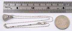 White Gold Diamond Cluster Pendant