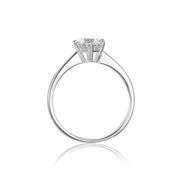Ladies Sparkling VVS1 1 Ct 6.5 mm  FireMoissanite Ring