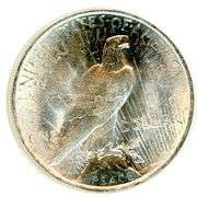 AU/Unc Peace Silver Dollar from 1922