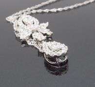 Incredibly Intricate Diamond Pendant Necklace made in 18k White Gold