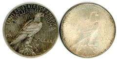 2 Different Peace Silver Dollars: 1922 & 1924