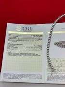 CERTIFIED 14K WHITE GOLD AND DIAMOND BRACELET