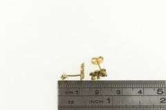 14K Yellow Gold Teddy Bear Child's Toy Stuffed Animal Stud Earrings