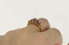 14K Yellow Gold 1.80 Ctw Tourmaline Diamond Marquise Band Ring