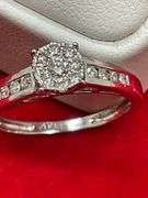 LADIES 14K WHITE GOLD AND DIAMOND RING