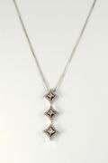 Modern White Gold Diamond Clusterr Pendant