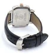 Michele Deco Diamond Mop Black Leather Strap Watch