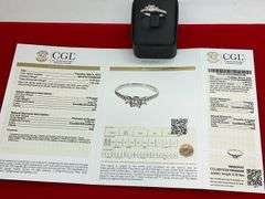 CERTIFIED 14K WHITE GOLD AND DIAMOND RING