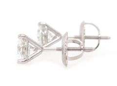 1.00ctw Round Diamond Solitaire Stud Earrings in 14K