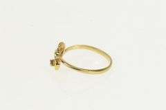 10K Yellow Gold Diamond Garnet Heart Vintage Love Romantic Ring