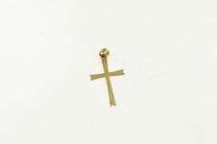 14K Yellow Gold Christian Faith Cross Symbol Classic Pendant