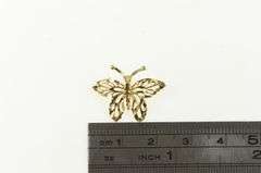 14K Yellow Gold Diamond Cut Butterfly Change Symbol Pendant