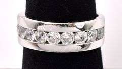 CZ Band Ring In Sterling Silver