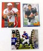 3 Football Quarterback Greats, All Rookie Cards