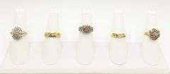 5 Stunning 10k White & Yellow Gold Rings!