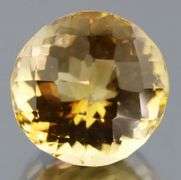 Fiery 10.19ct round cut Citrine -Checker cut!