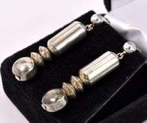 Genuine Indian Handmade Dangle Earrings In Sterling Silver